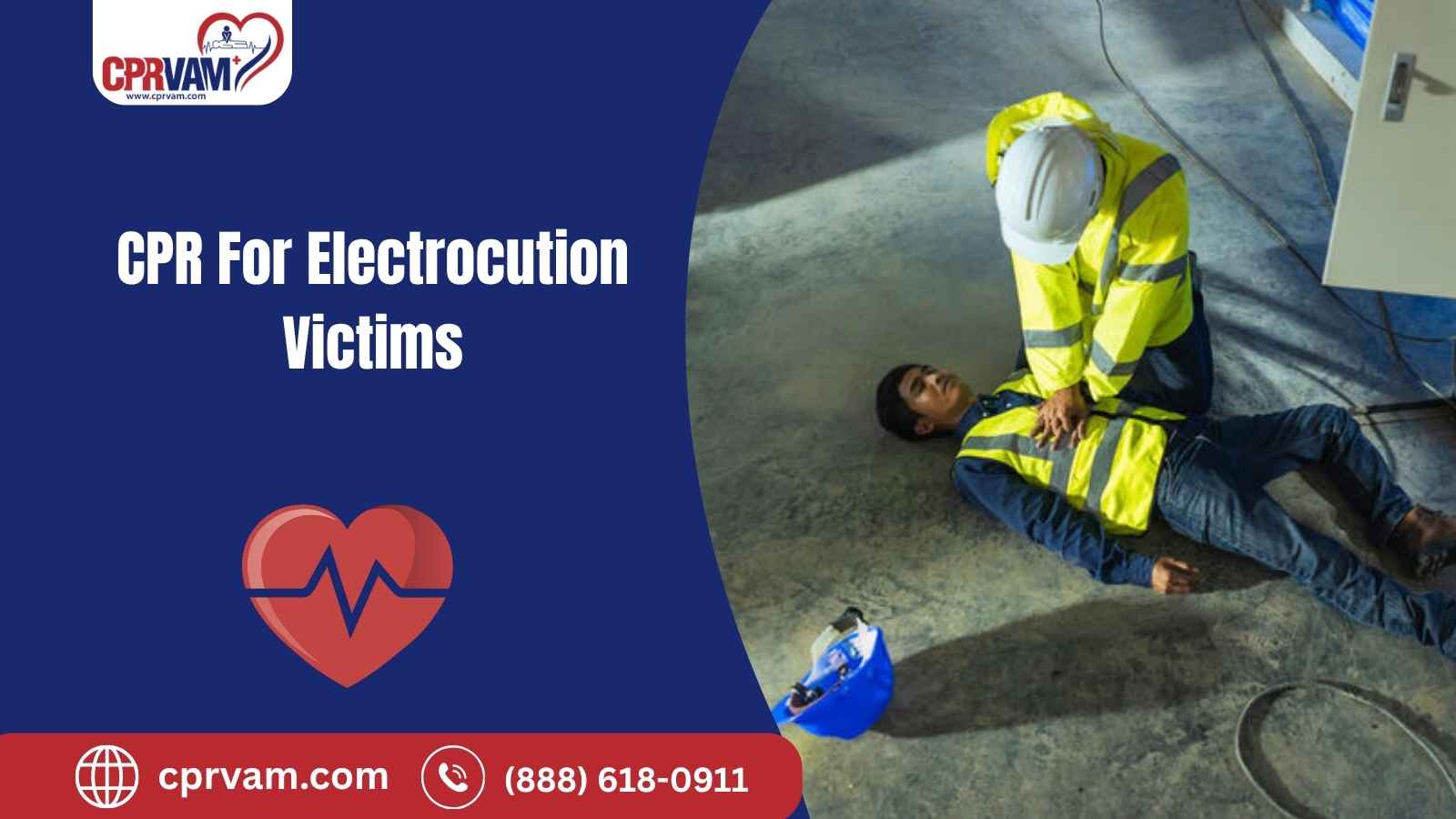 performing cpr on an electrocution victim during an emergency