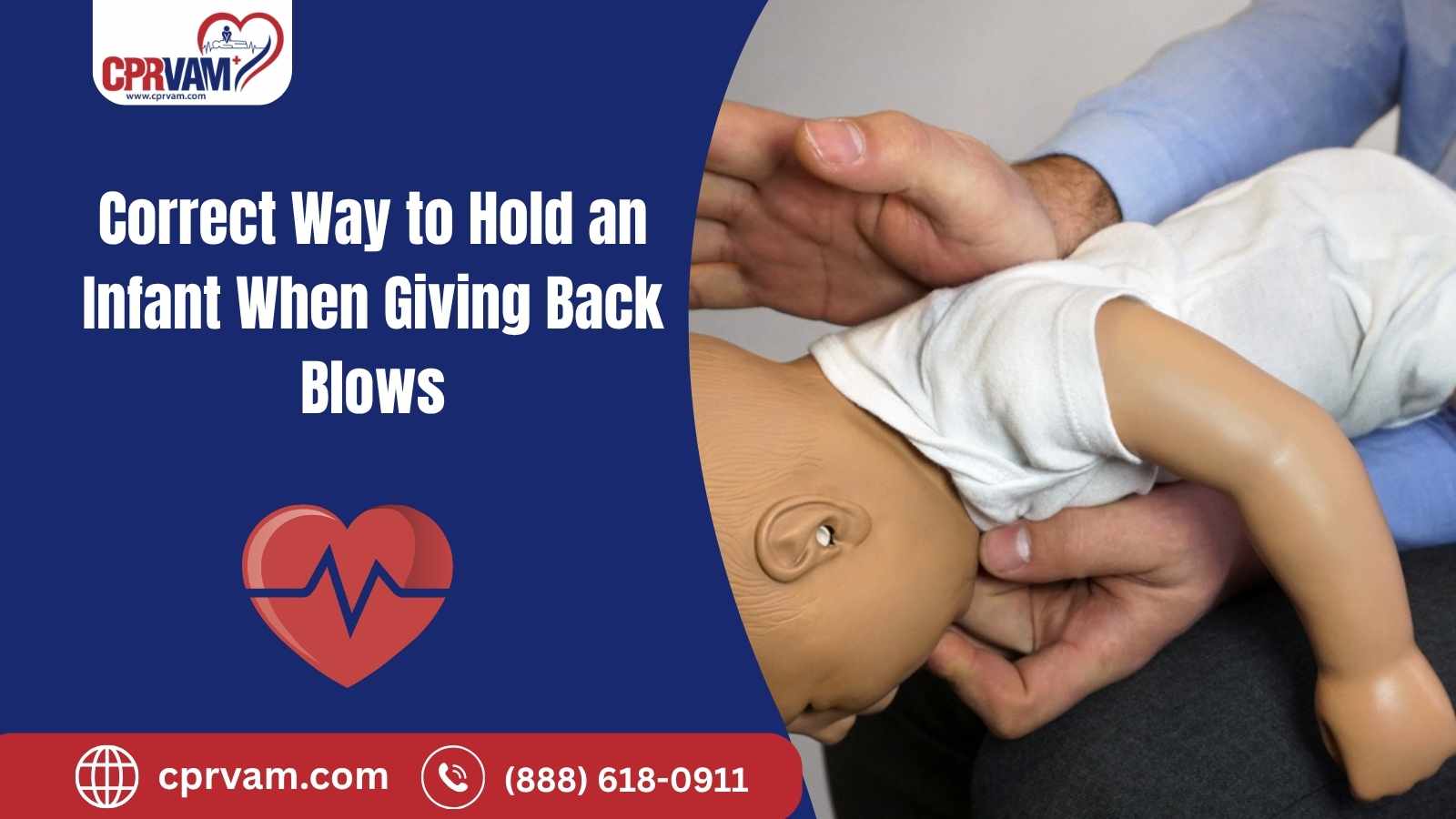 proper way to hold infant for back blows