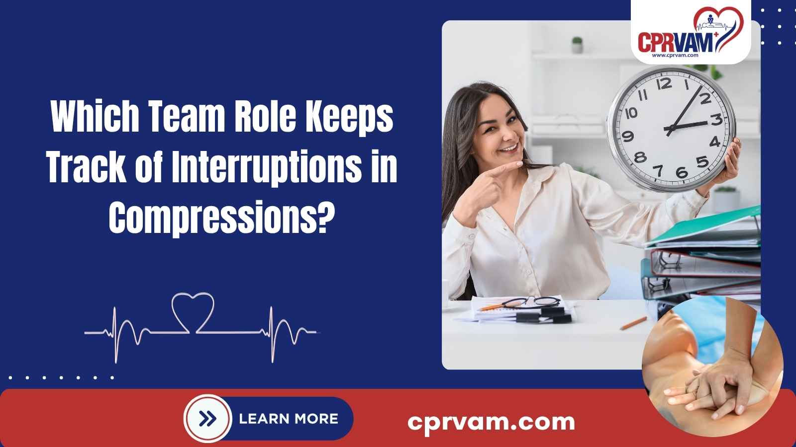 Time recorder tracks interruptions in CPR compressions
