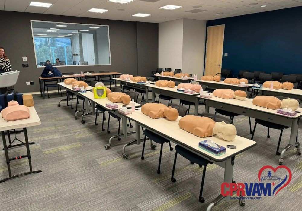 Voice-assisted manikins used for CPR training in CPR VAM