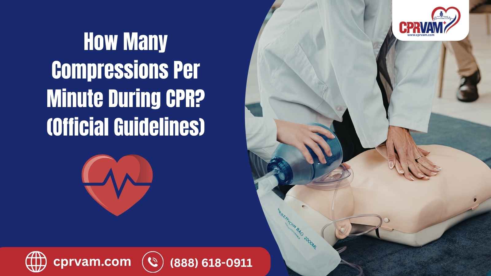 CPR chest compressions at 100-120 per minute